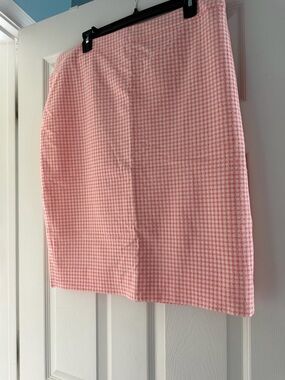 J. Crew Pink Houndstooth Pencil Skirt - Women